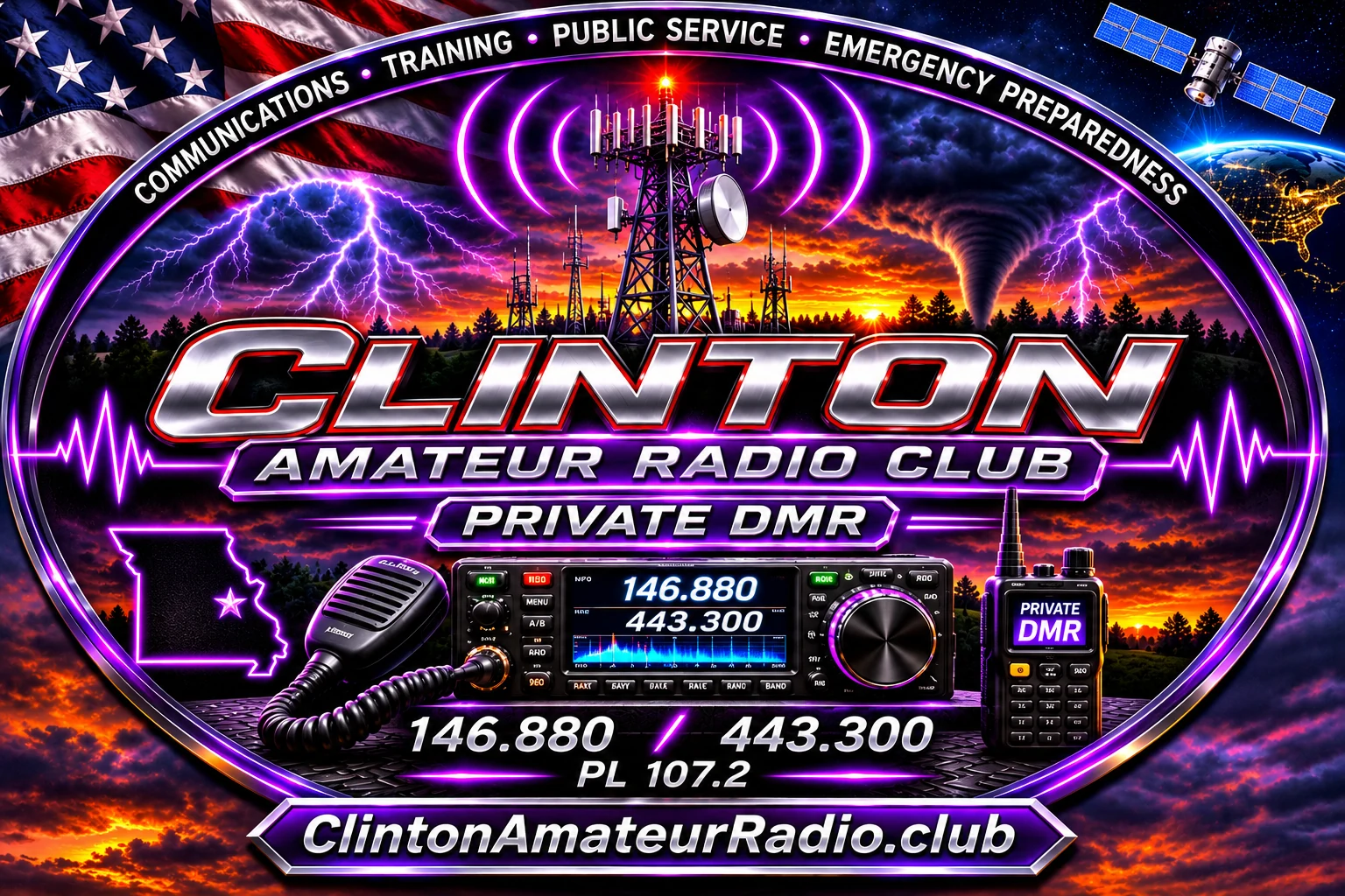 Clinton Amateur Radio Club emblem